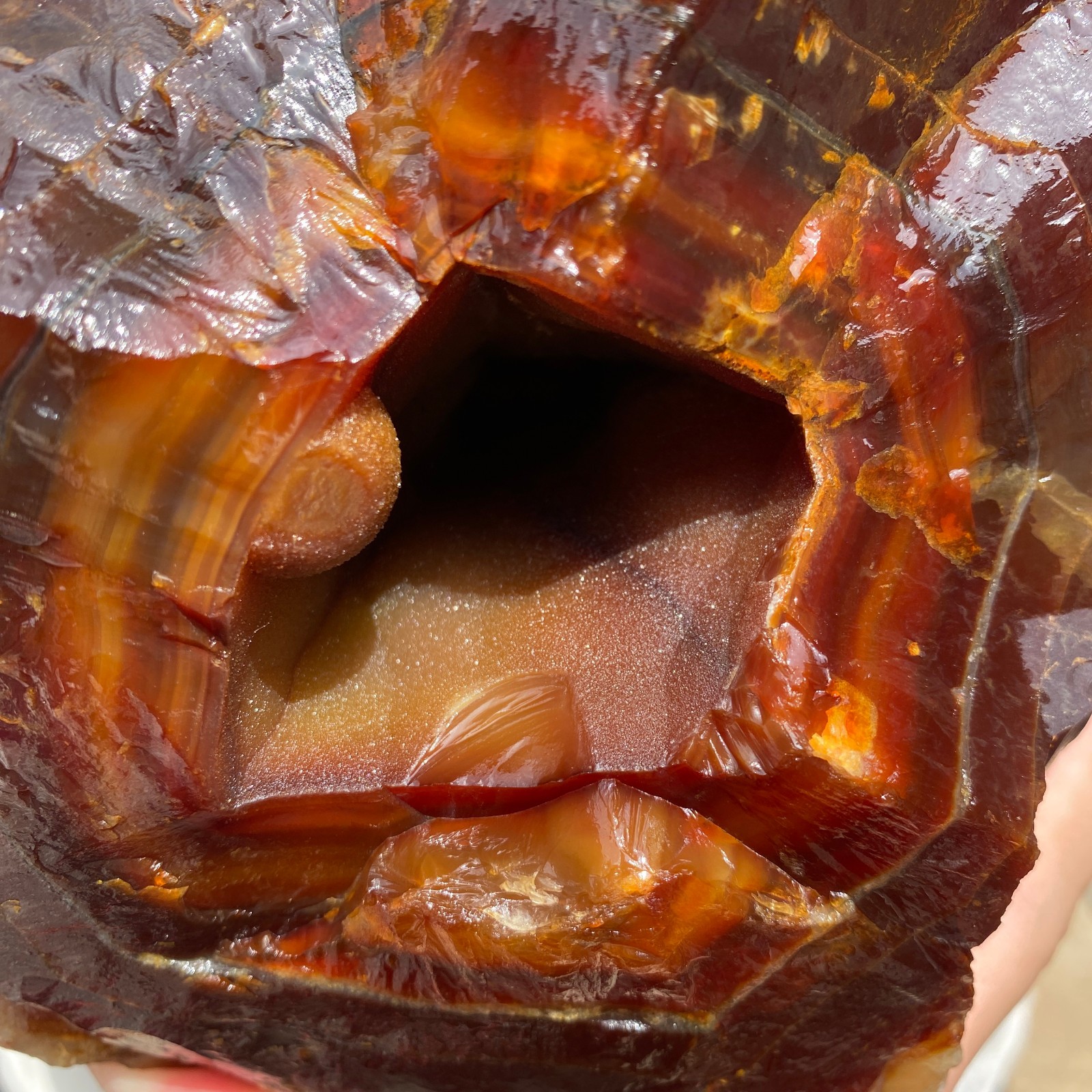 5.7LB Natural Banded Agate geode Quartz Crystal Rough mineral specimens Healing