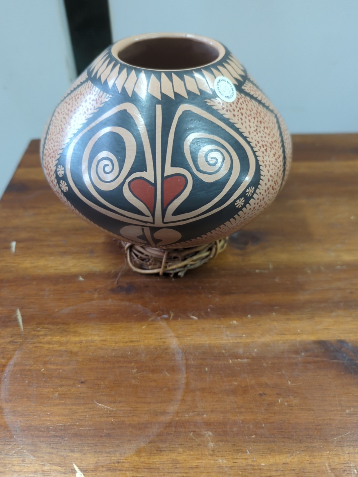 mata ortiz pottery Gloria Hernandez Spider Design Pot Planter mata ortiz pottery Gloria Hernandez Spider Design Pot Planter