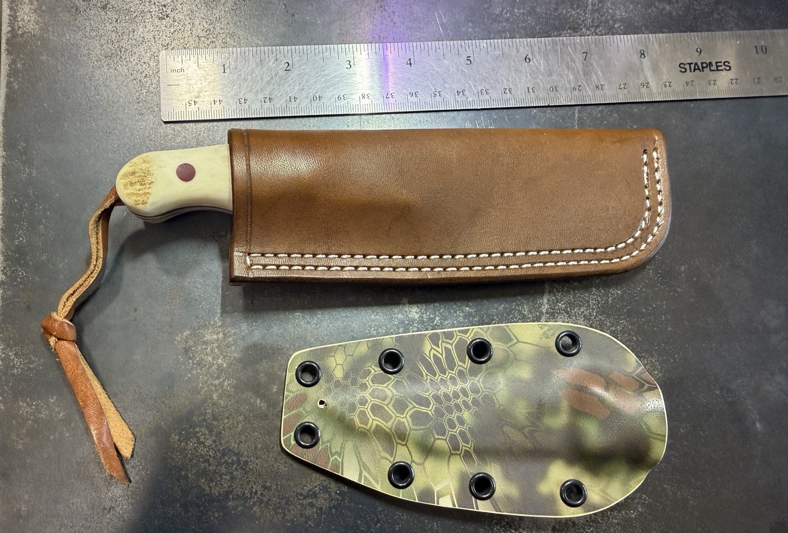 WC Knives William Collins Task Master In Magnacut 2 Custom Sheaths Stag Scales