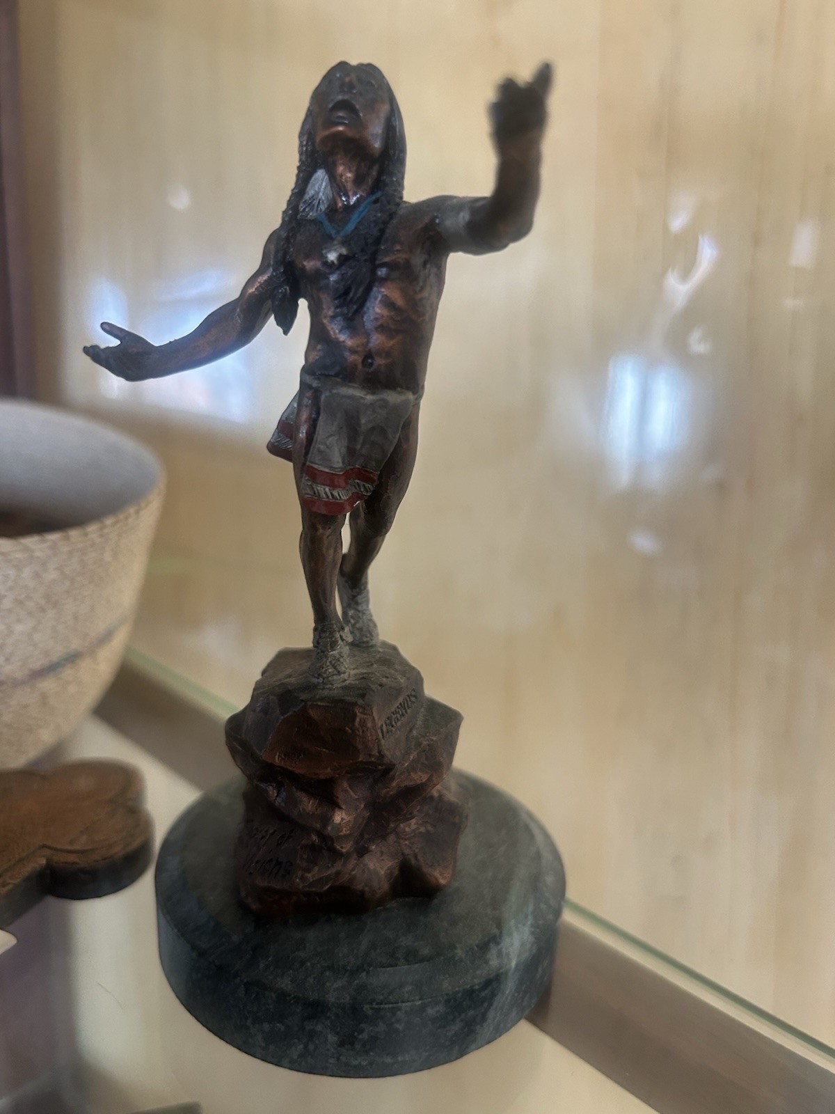 Nice Vintage Legends C. A. Pardell Sculpture SEEKER OF VISIONS Mixed Media As is
