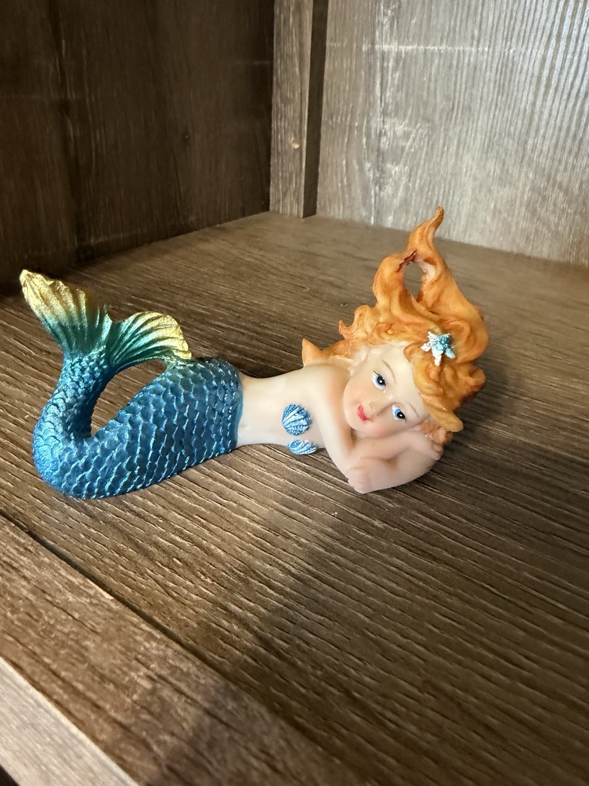 Ebros Gift nautical mermaid miniature figurine, Approx 4.25 inches wide.