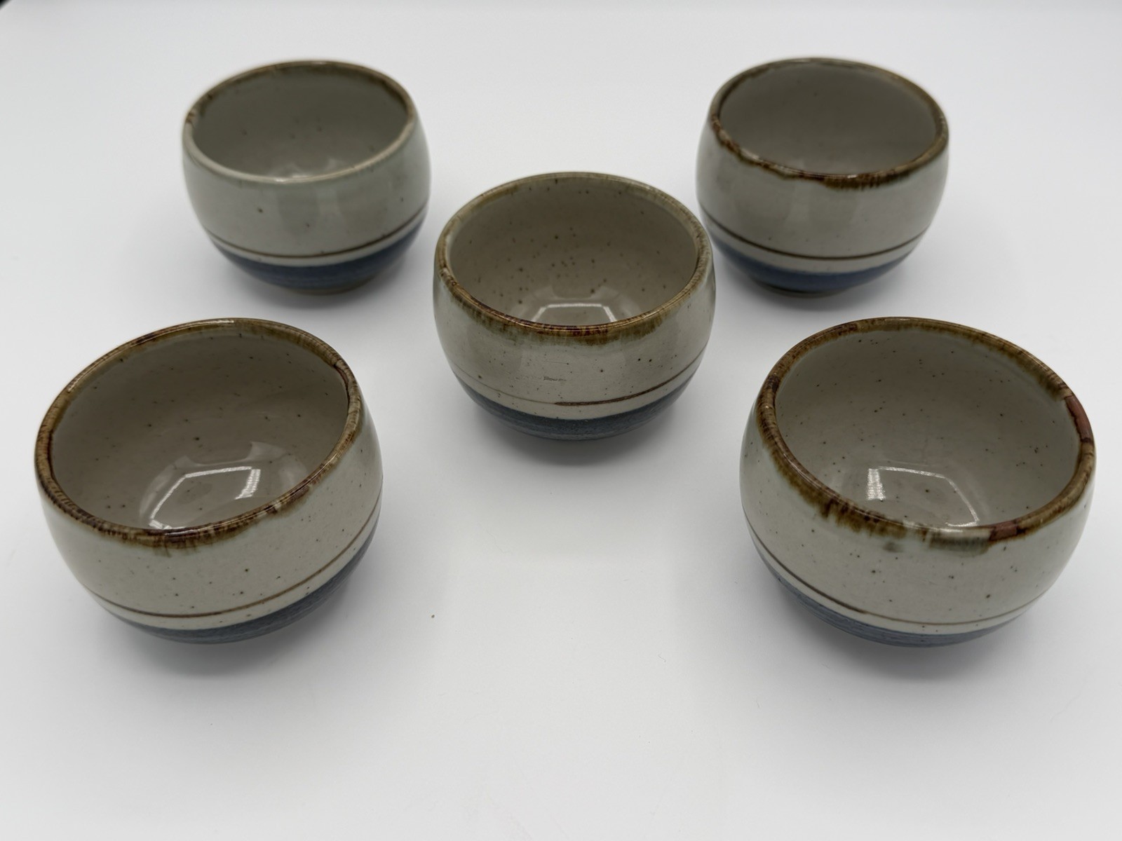 VTG Set of 5 mint Otagiri Mariner MCM Japan hand crafted tea/sake cup