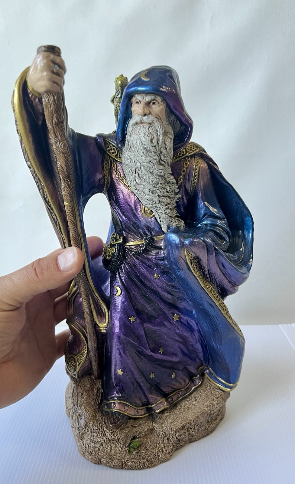 Vintage Large Purple Wizard 13” By Peña 1986 Windstone Editions.