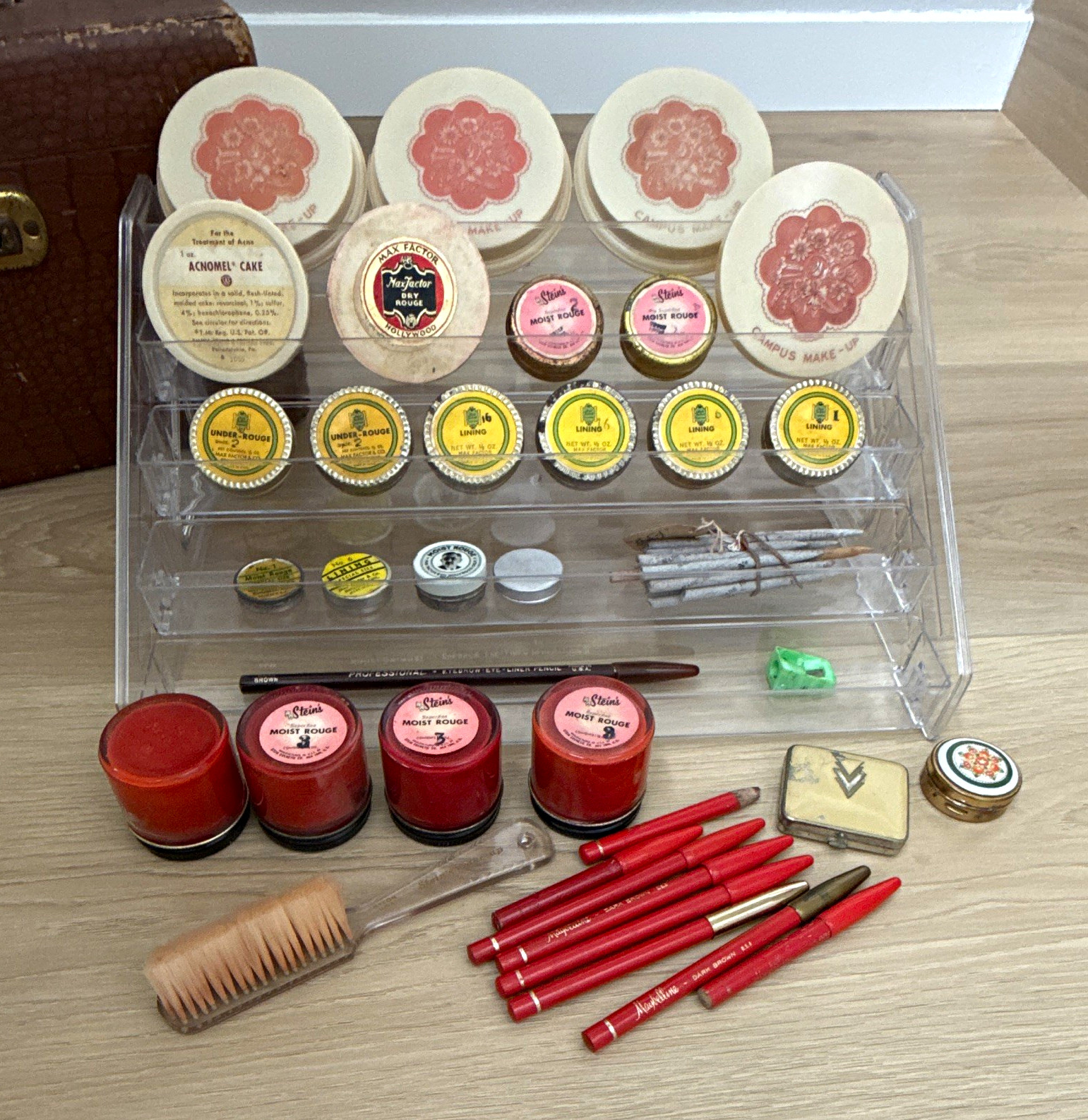 RARE VTG 1920s-1950s Max Factor, Stein and Maybelline Lot - Panchro, Orthochrome