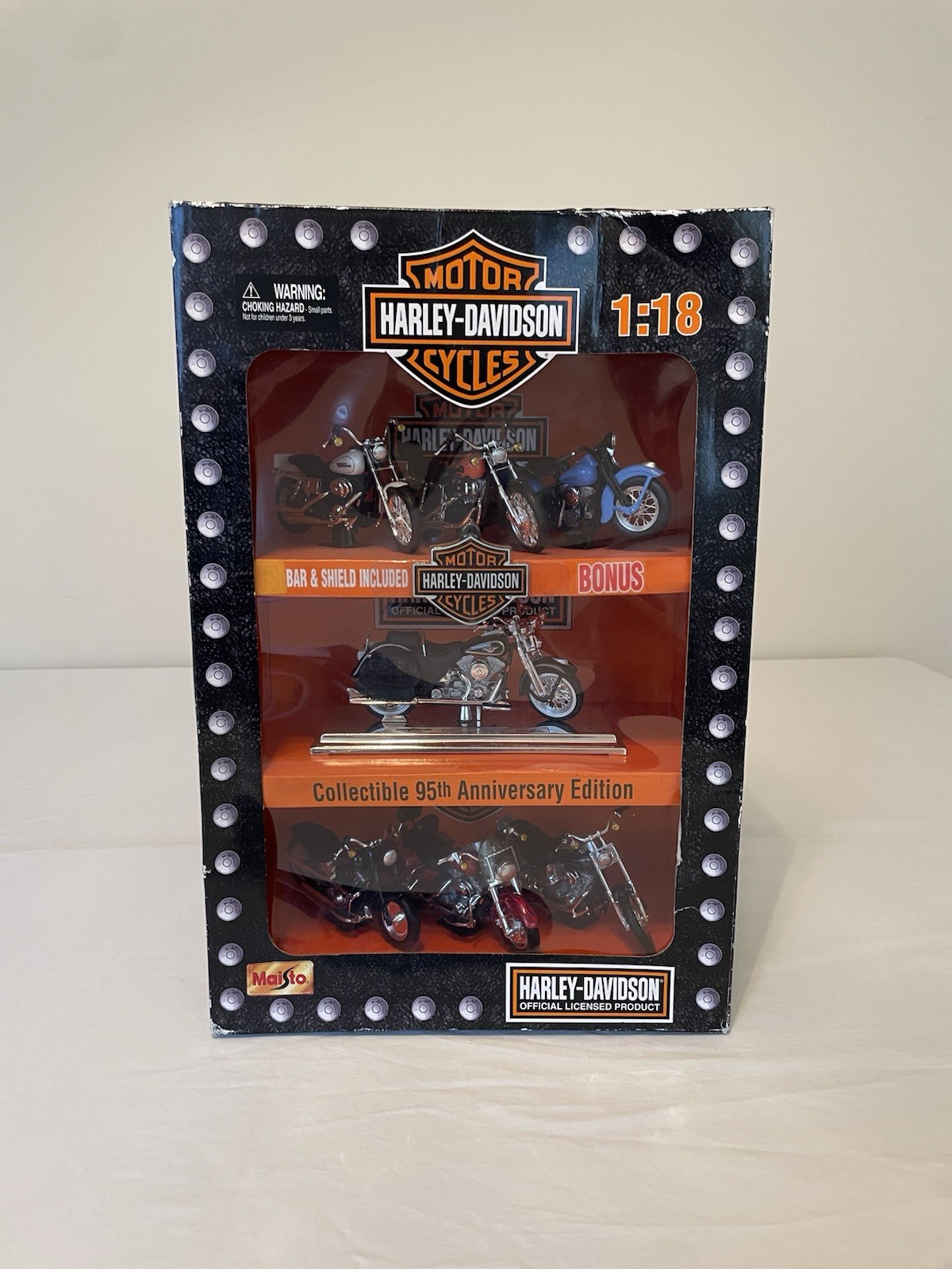 Harley Davidson 95th Anniversary 1:18 Die Cast Collection #3 Rare VTG 2003 NEW Harley Davidson 95th Anniversary 1:18 Die Cast Collection #3 Rare VTG 2003 NEW