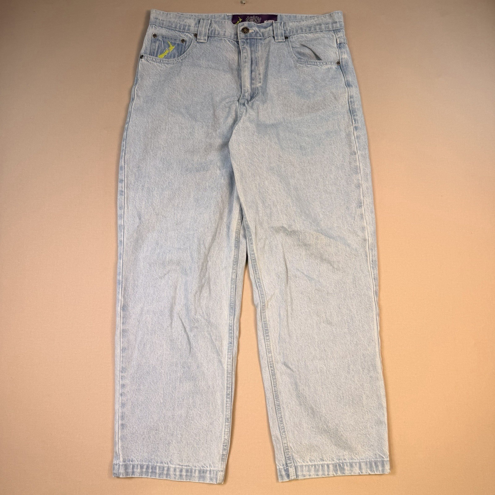 ADWYSD Always Do What You Should Do Baggy Jeans XL Light Wash Skate Denim EUC