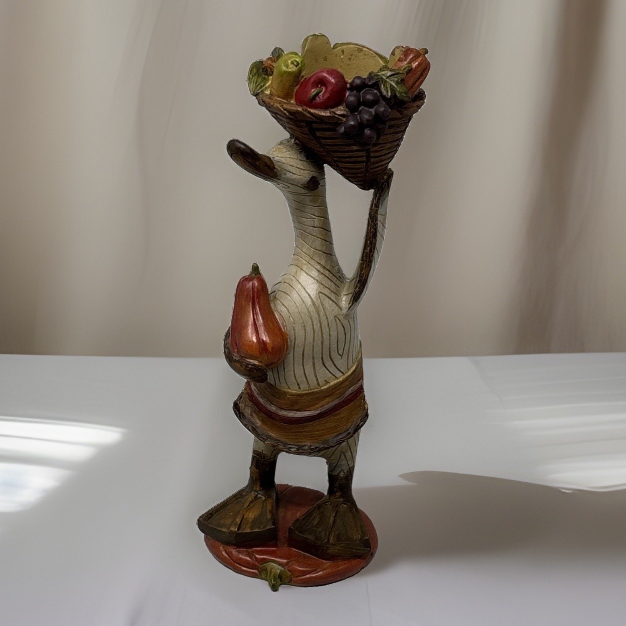 Vintage Tii Collections Duck Figurine Candle Holder 80\'s Folk-Art Fall Decor EUC Vintage Tii Collections Duck Figurine Candle Holder 80\'s Folk-Art Fall Decor EUC