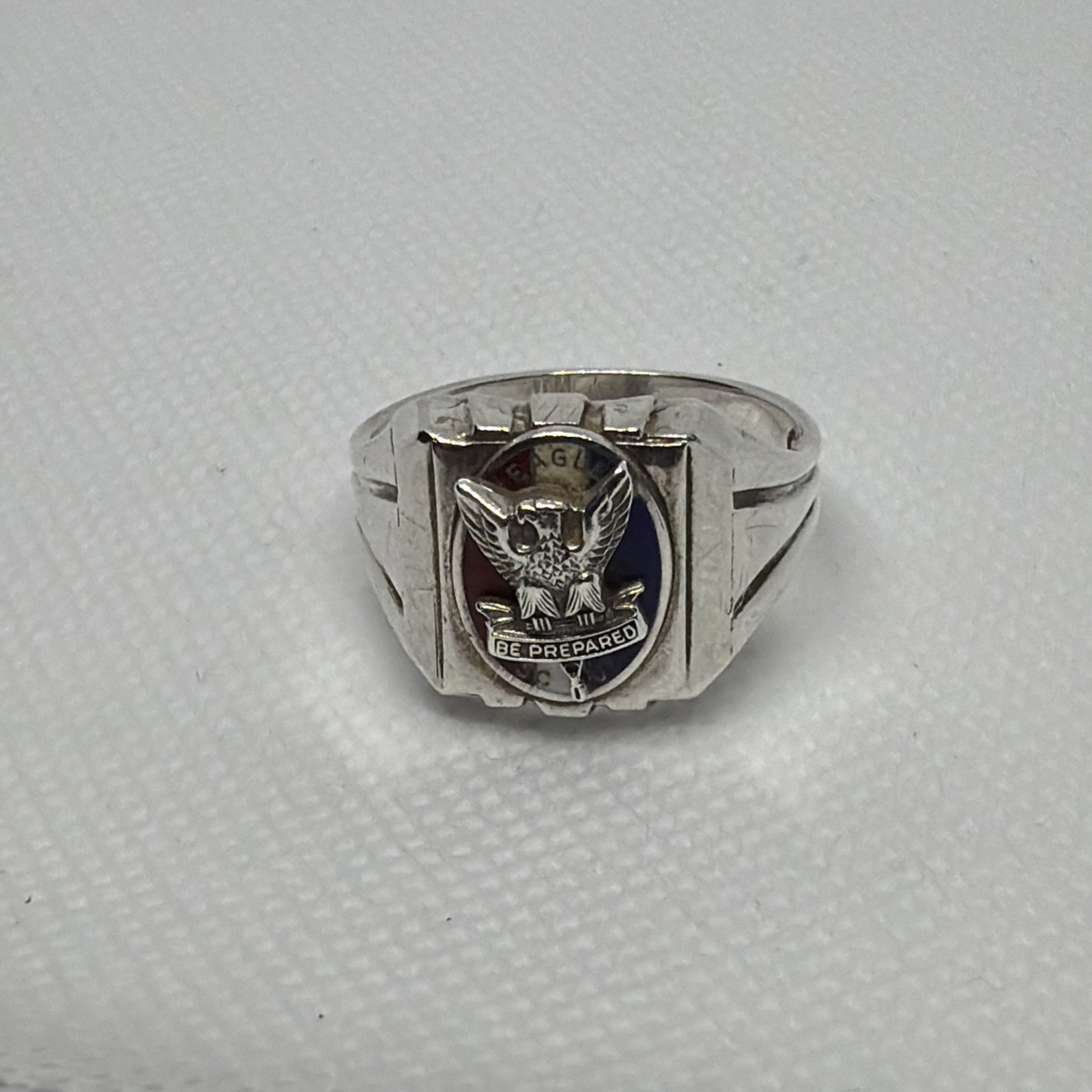 Vintage Eagle Scout Boy Scouts of America Award Ring Sterling Size 13 Rare Vintage Eagle Scout Boy Scouts of America Award Ring Sterling Size 13 Rare
