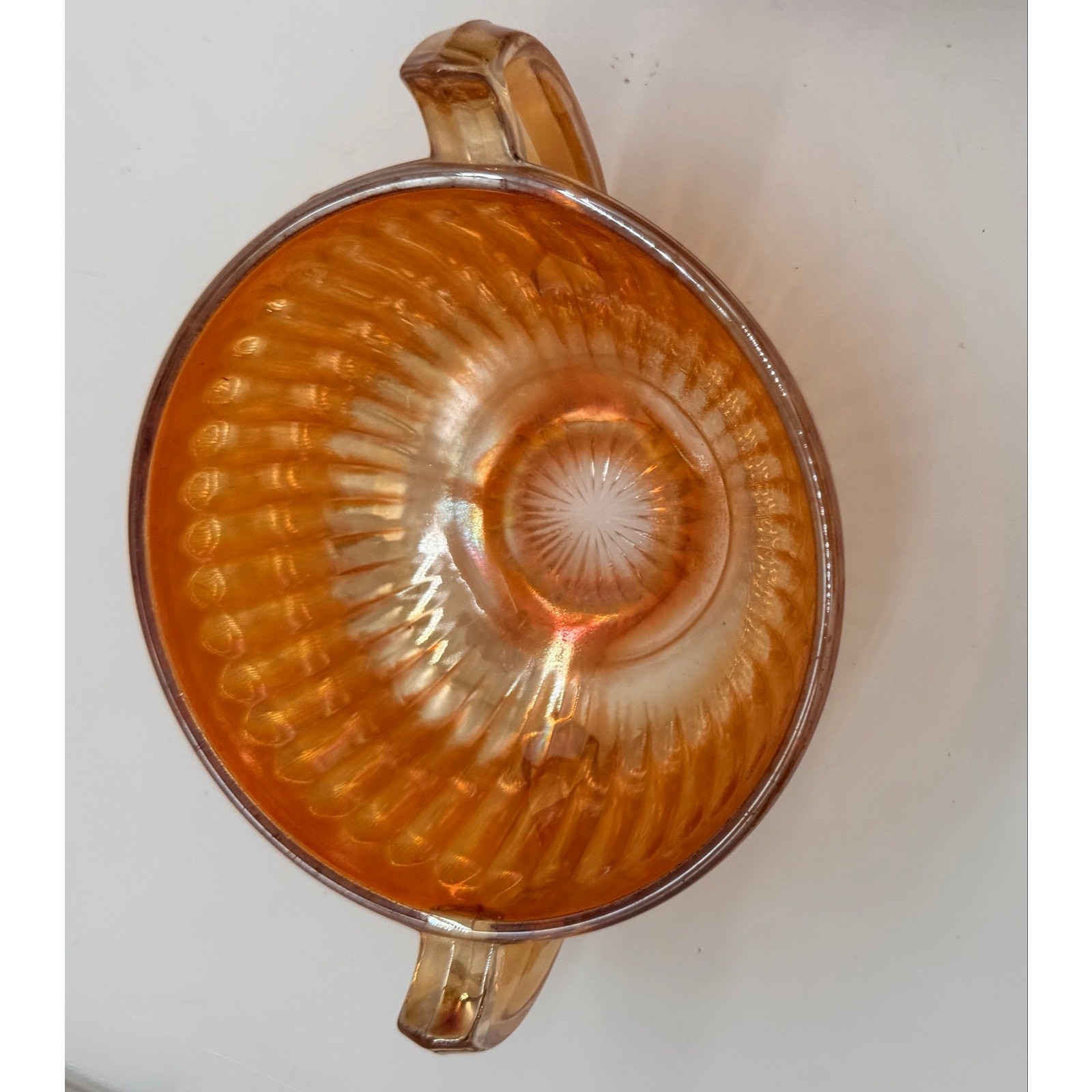 Imperial Marigold Carnival Glass Bowl Handled