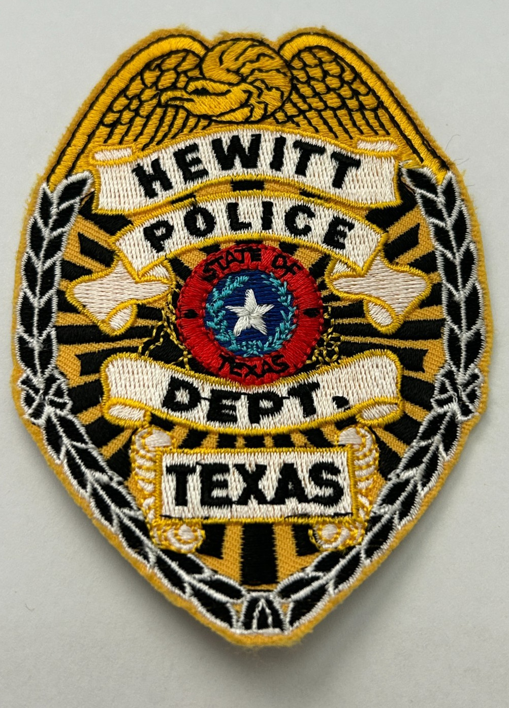 Vintage Hewitt Texas Police Black & Yellow 4\