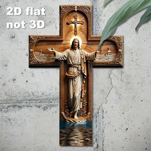 Wooden Jesus Christ Cross Christian Religious Wall Decor Faith Home Church Gift