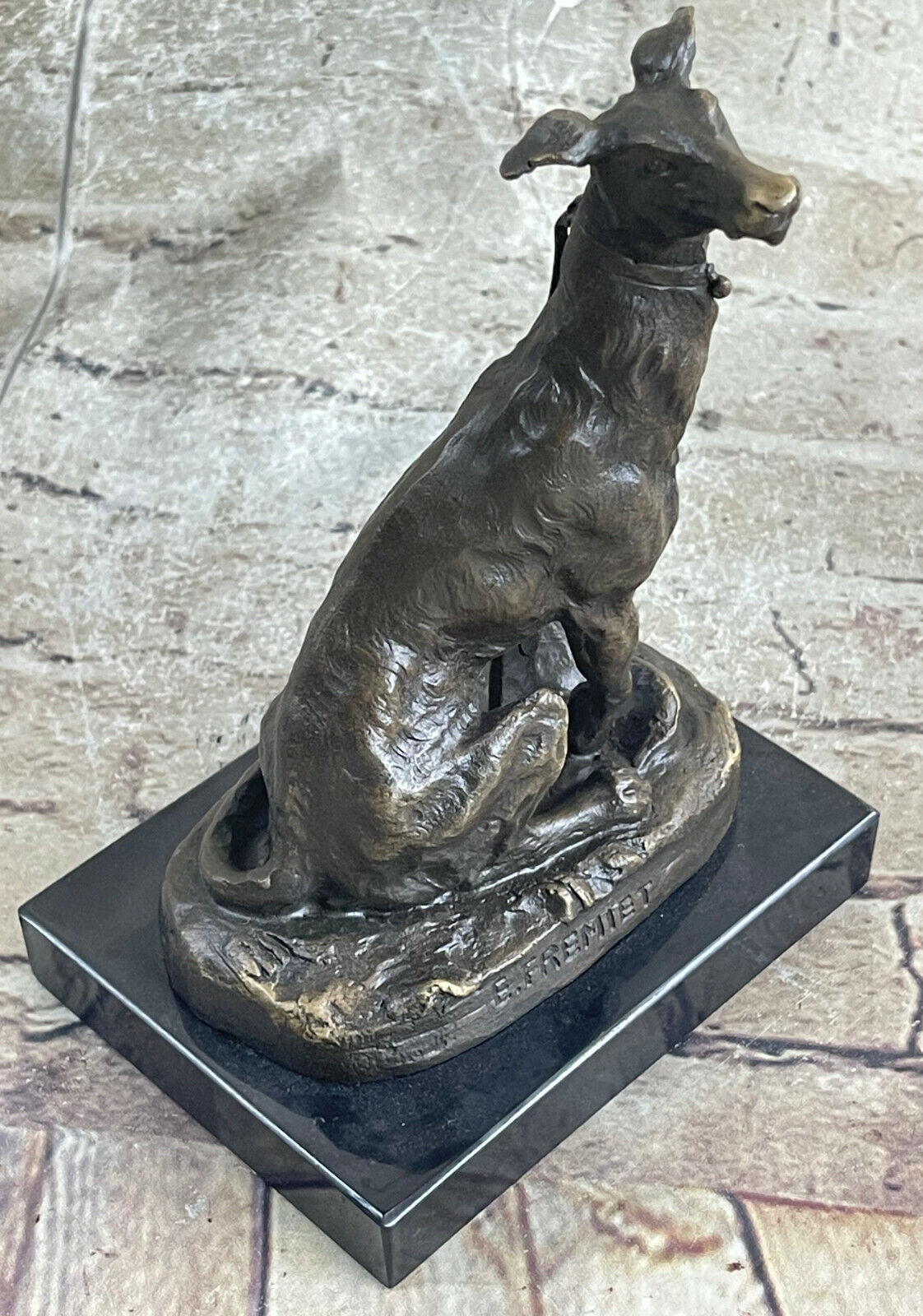 Vienna Bronze Greyhound Dog Animal Pet Bronze Trophy Sculpture Statue Figure Art