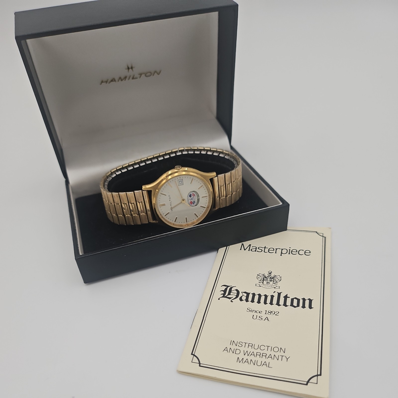 VTG 1990’s Hamilton Masterpiece Quartz Watch Aerospace Machinist Workers NOS