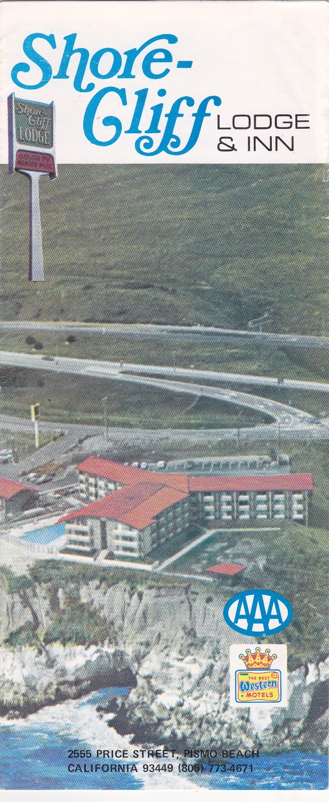 1960's Shore-Cliff Lodge & Inn Pismo Beach California Brochure