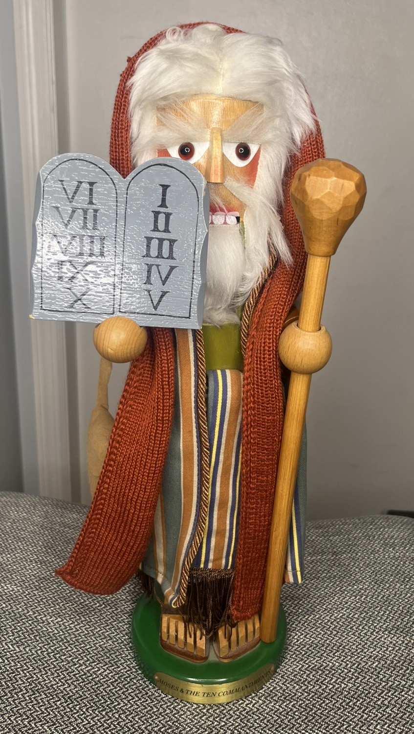 Vtg STEINBACH MOSES & 10 Commandments NUTCRACKER 340 17”  Germany 