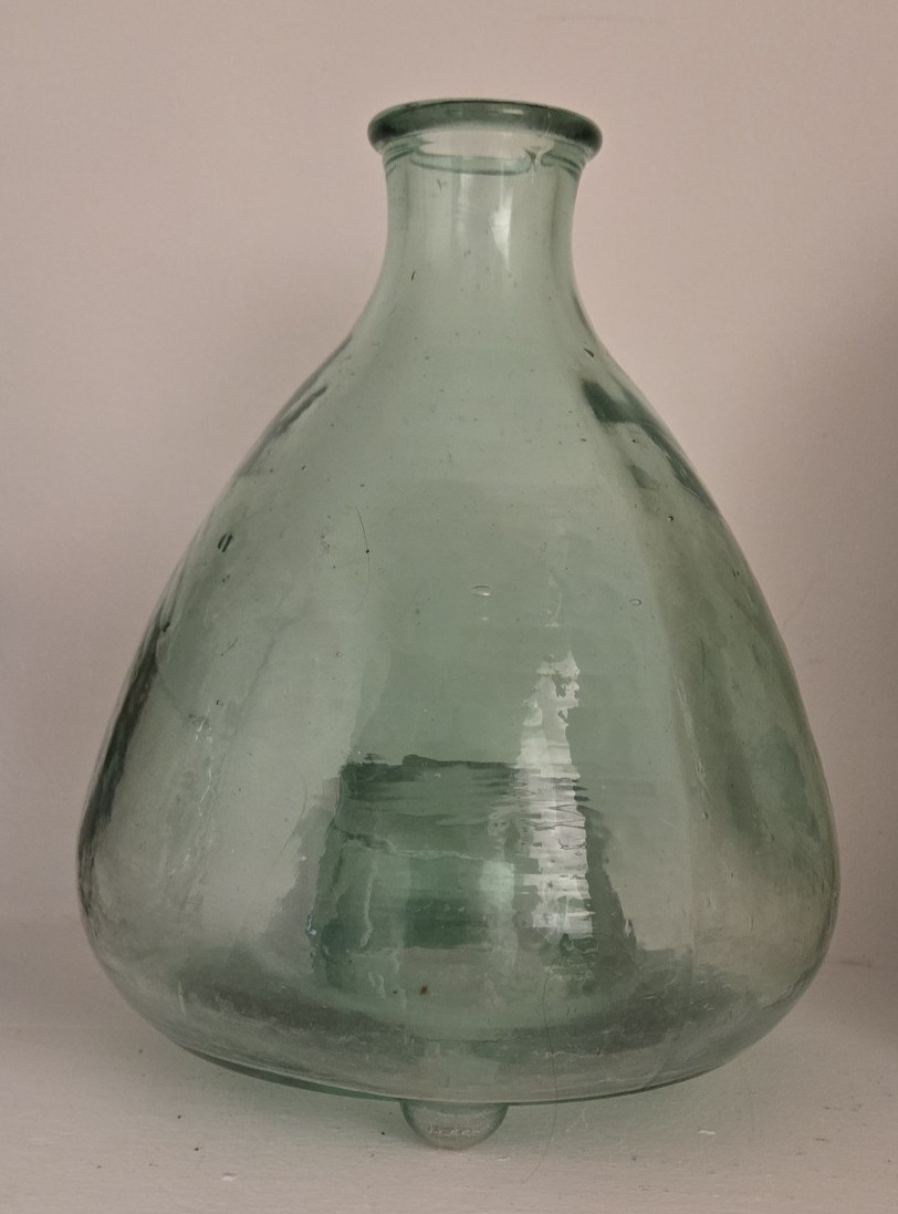 Rare Antique Large Handmade Green Glass Fly Wasp Bee Catcher Jar