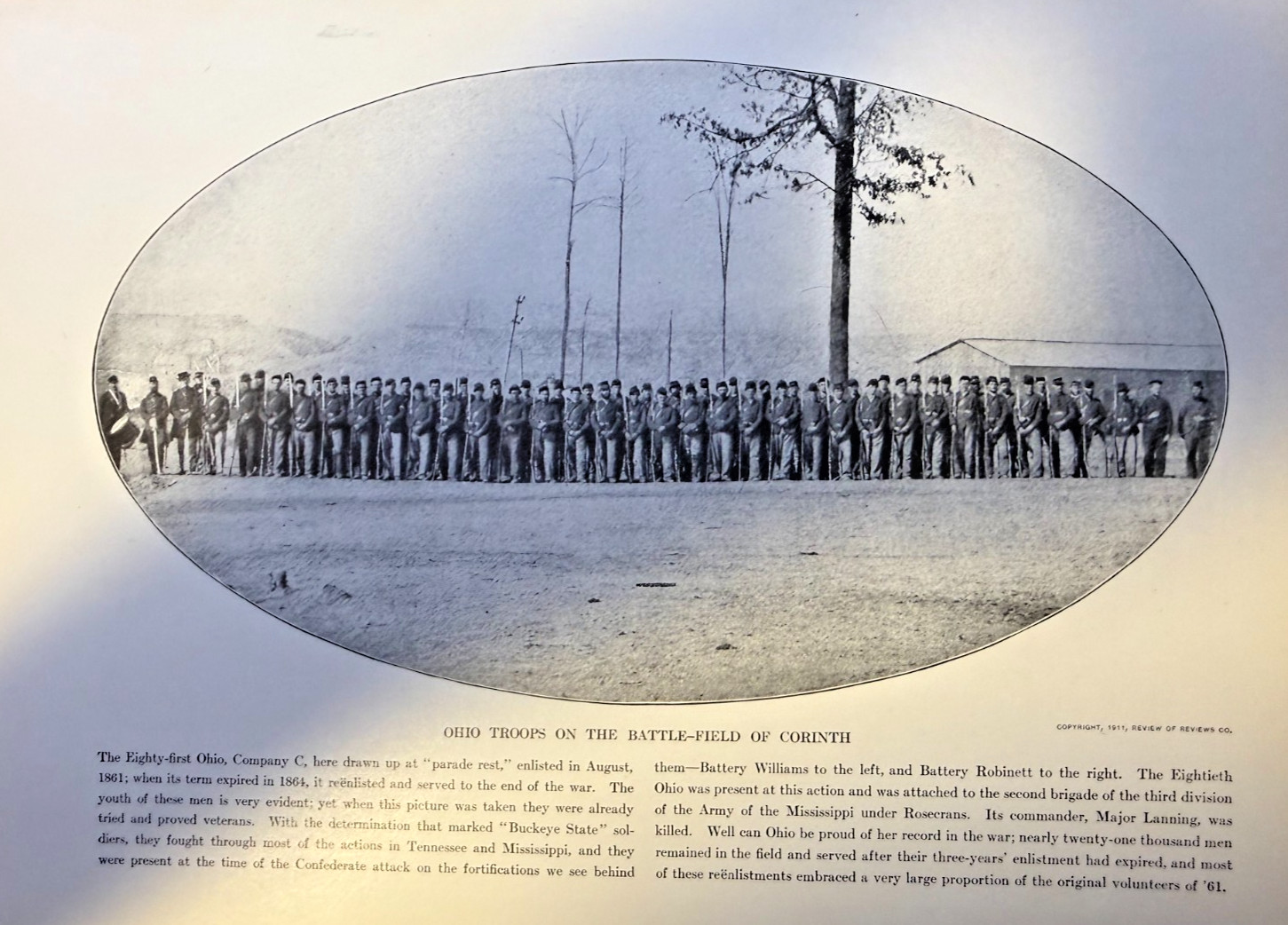 1912 Illustration 81st Ohio Company C On Battlefield At Corinth Civil War