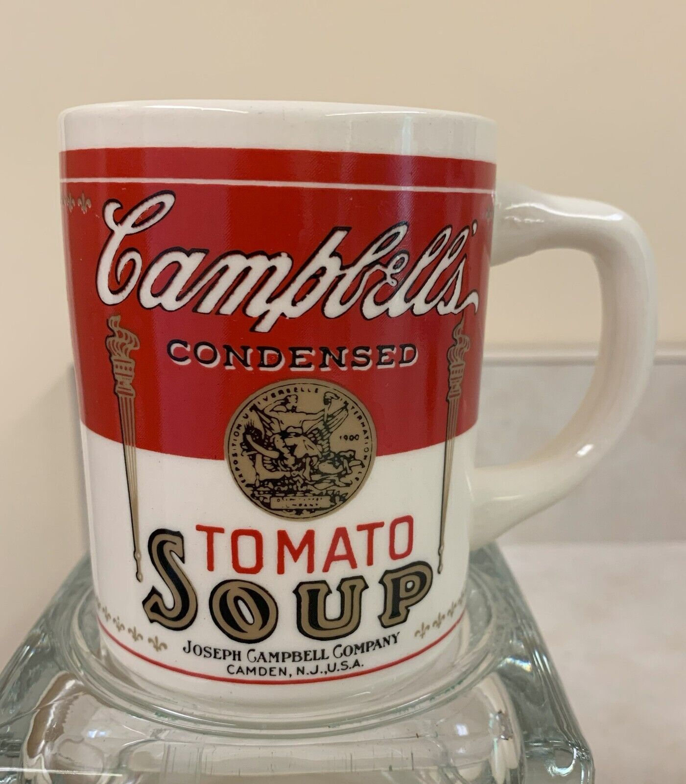 Vtg Campbell's tomato soup coffee mug cup 125th anniversary