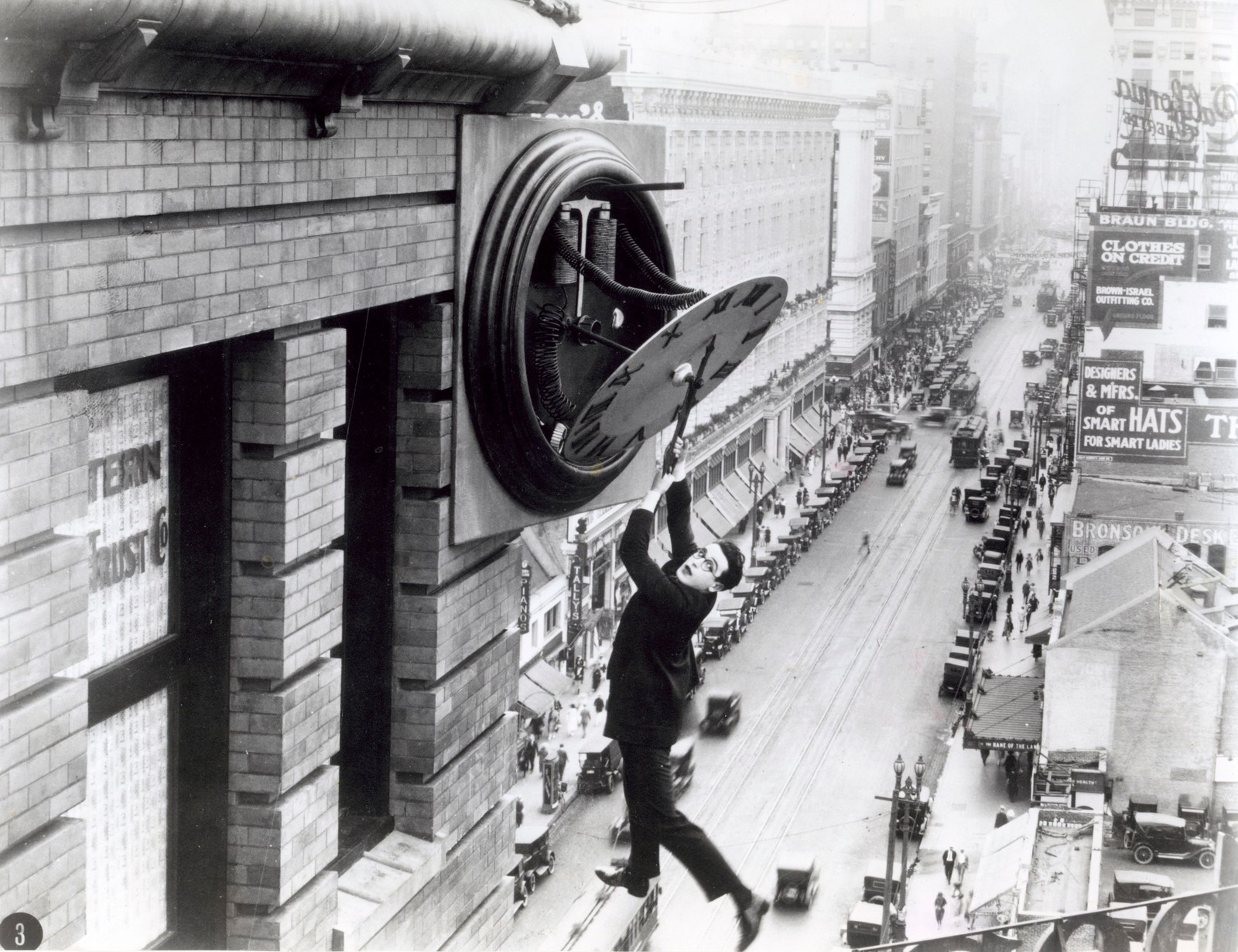 Harold Lloyd 1923 Vintage Clock Tower Safety Last Photo Reprint Wall Art