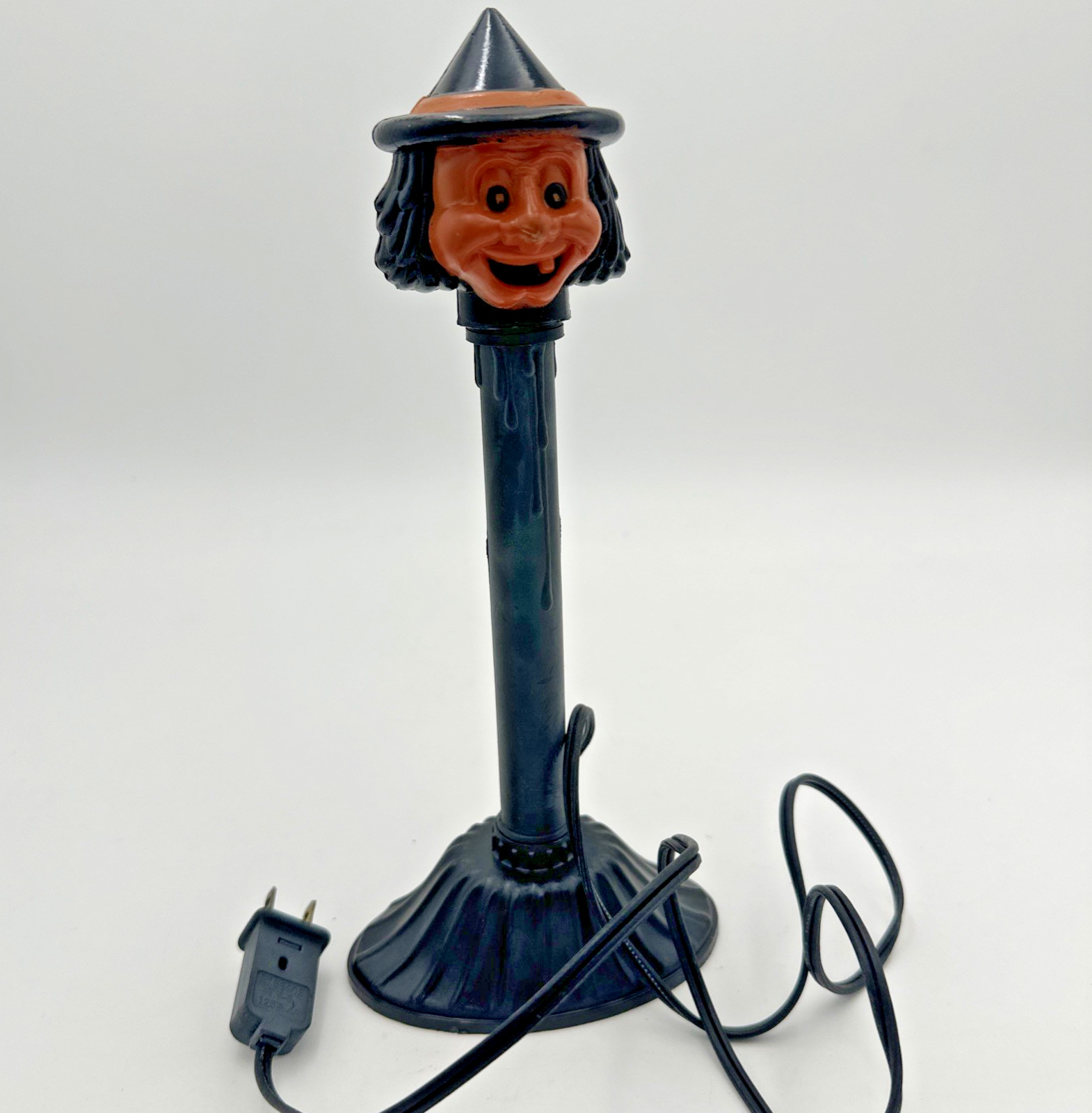 Vintage Witch Halloween Electric Candle Light 1992 Blow Mold Vintage Witch Halloween Electric Candle Light 1992 Blow Mold