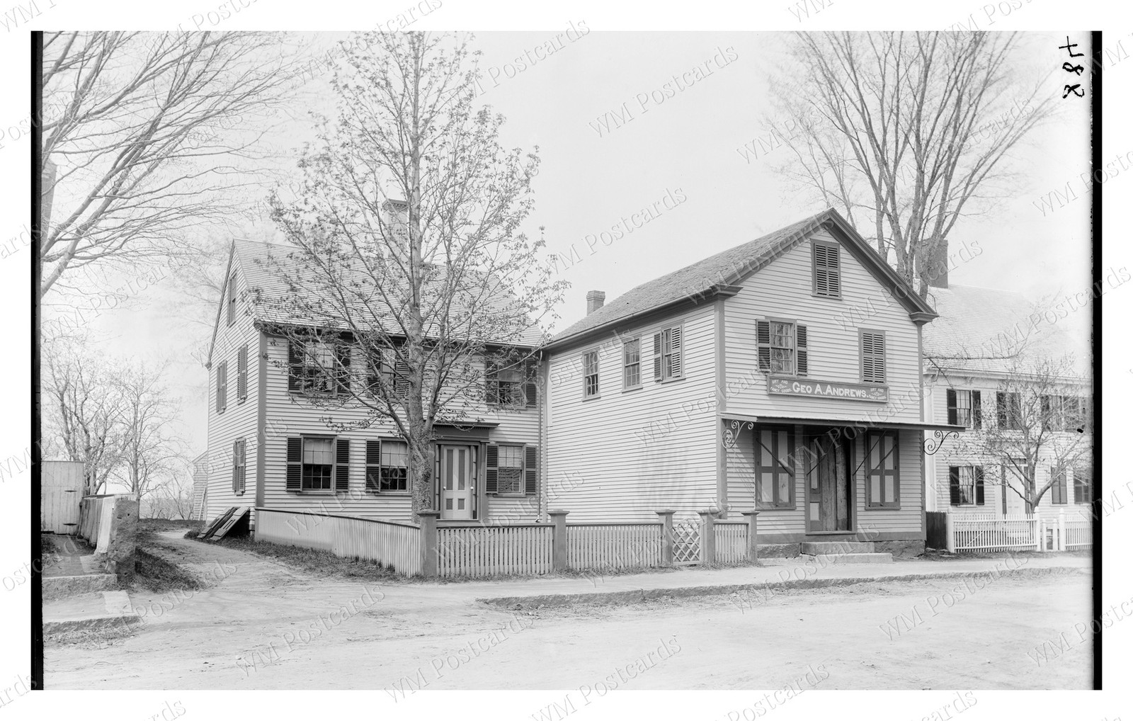 Essex Massachusetts 1900s Main Street George Andrews Store Standard Postcard