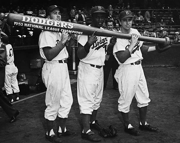 New York World Series 1952 Ebbets Field Posing before start 1952 Se- 1952 Photo