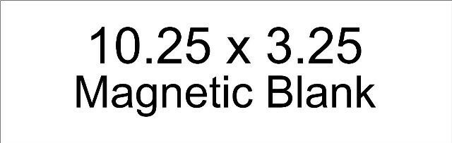 10.25in x 3.25in Bumper  Magnet Blank Car  Magnetic Blank Vehicle Magnets