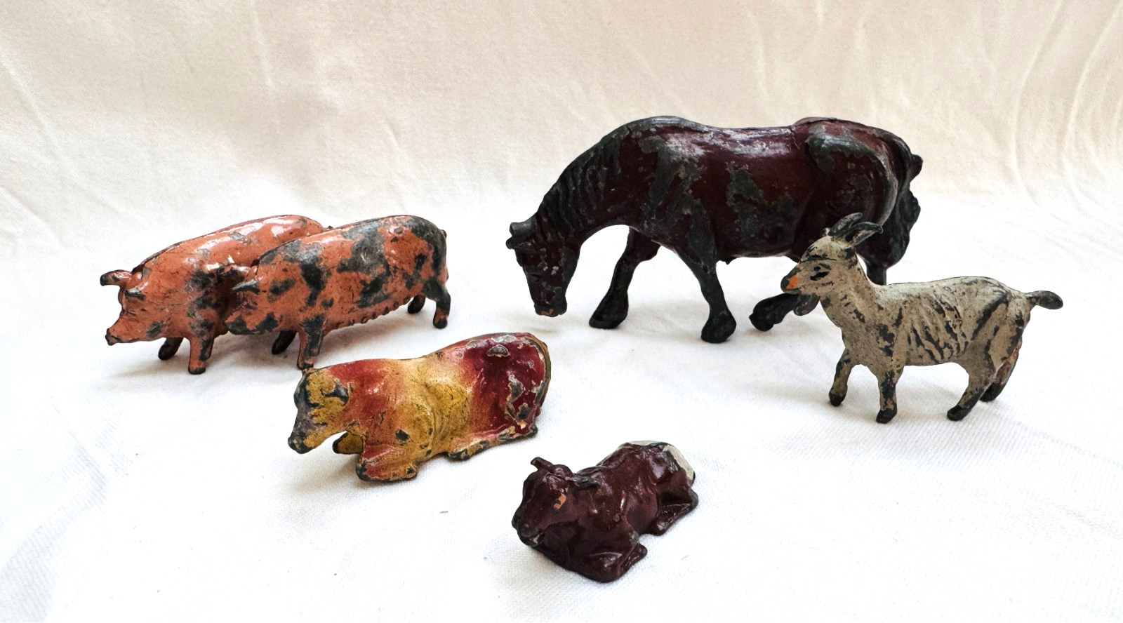 Antique John Hill & Co farm animal collection, c. 1925