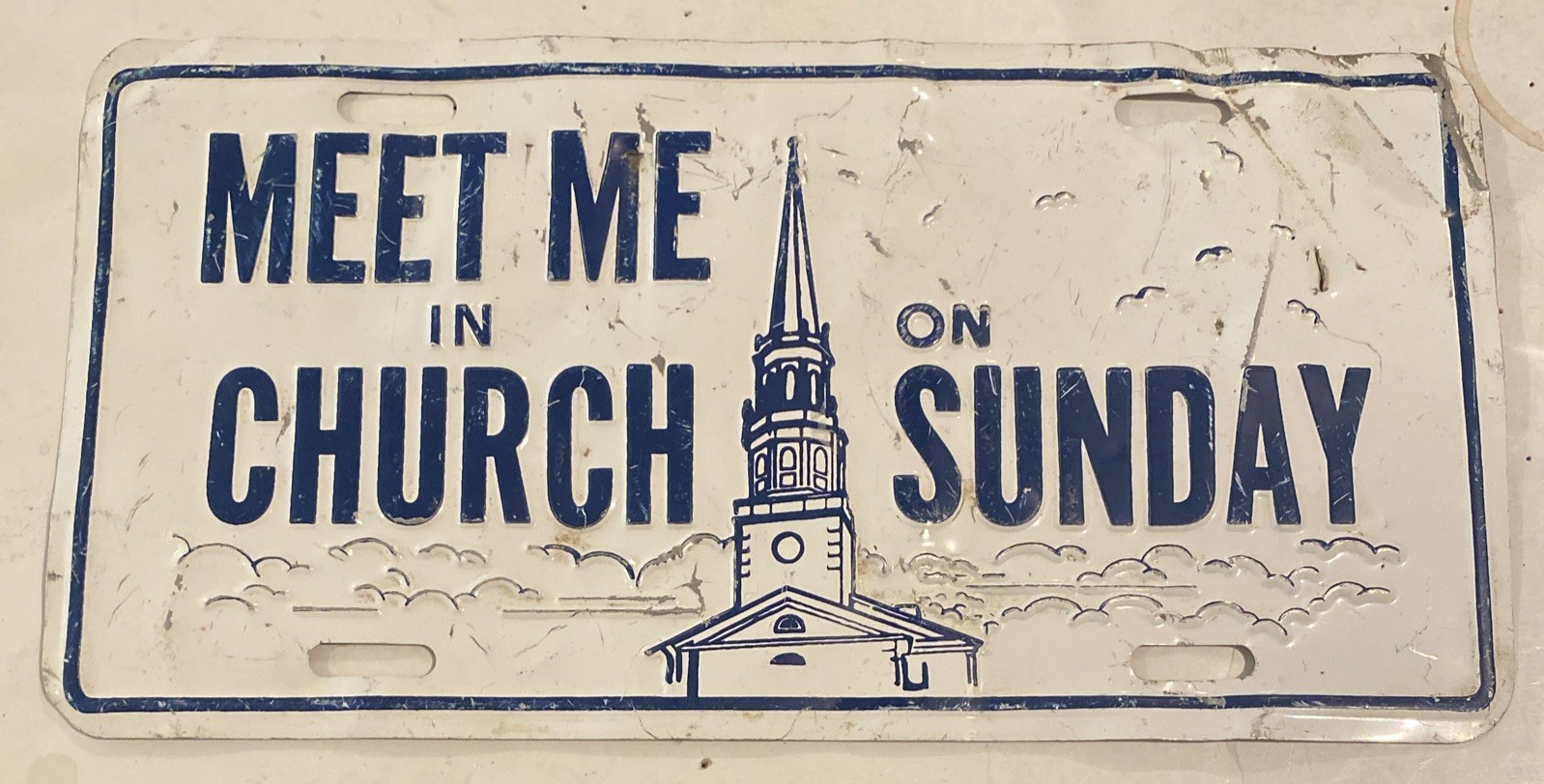 Vintage Meet Me In Church On Sunday Vanity License Plate Vintage Meet Me In Church On Sunday Vanity License Plate
