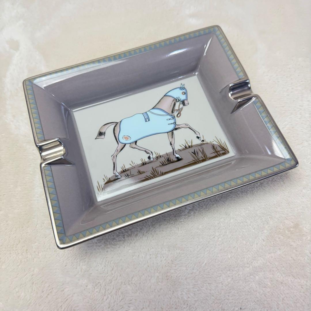 Hermes Paris Ashtray Horce Plate Dish Porcelain Tray Cigar No box