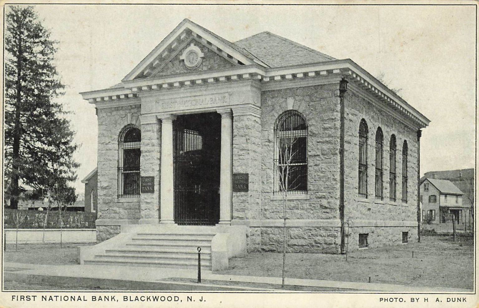 Blackwood NJ First National Bank Vintage Postcard H. A. Dunk Photography c1910