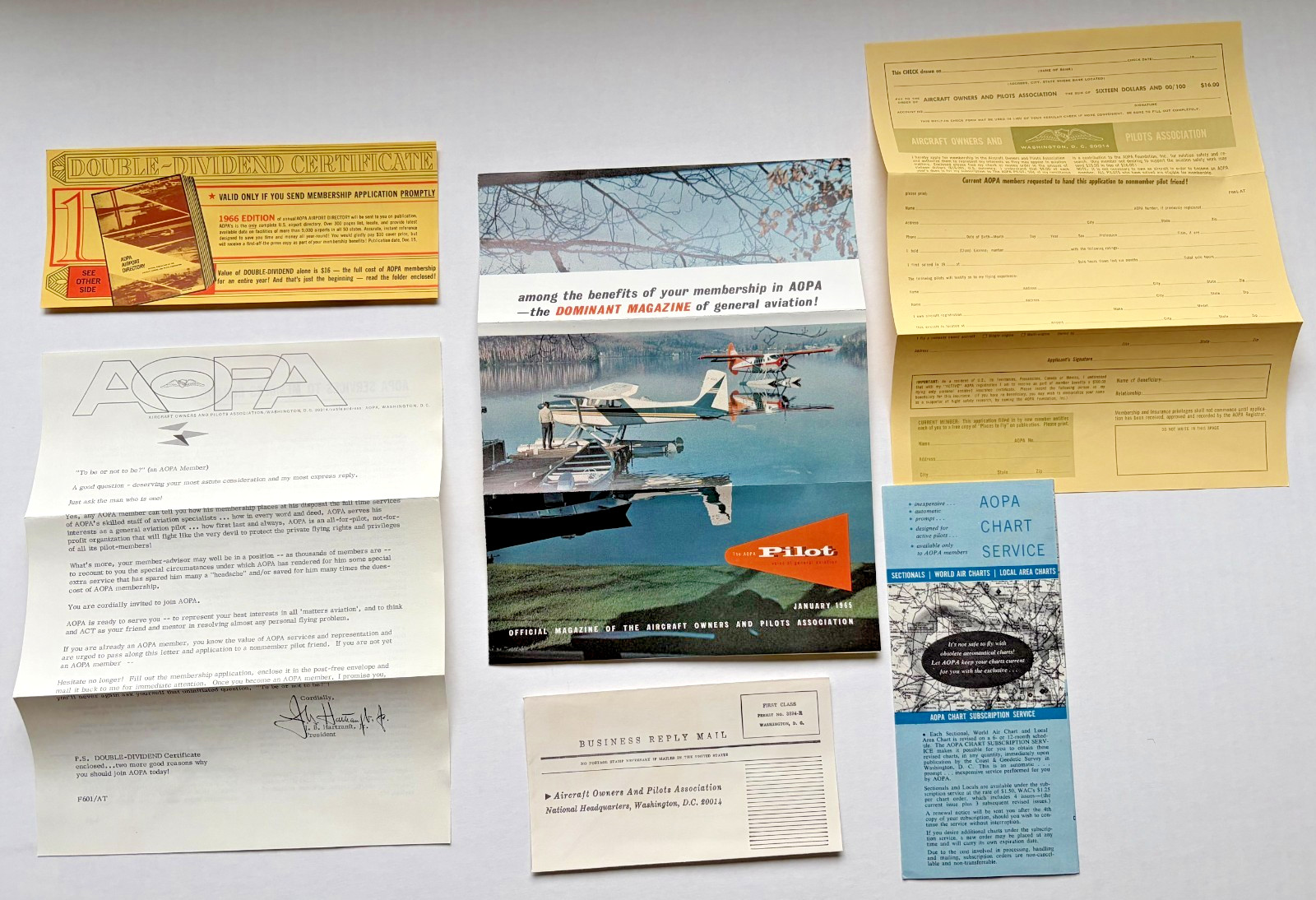 Vintage 1965 AOPA Pilot Magazine Membership Kit Promo Ephemera Aviation Lot Vintage 1965 AOPA Pilot Magazine Membership Kit Promo Ephemera Aviation Lot