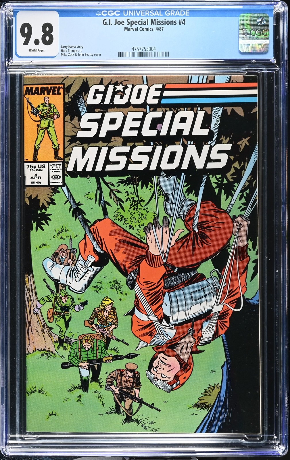 G.I. Joe Special Missions #4 CGC NM/M 9.8 White Pages Marvel 1987