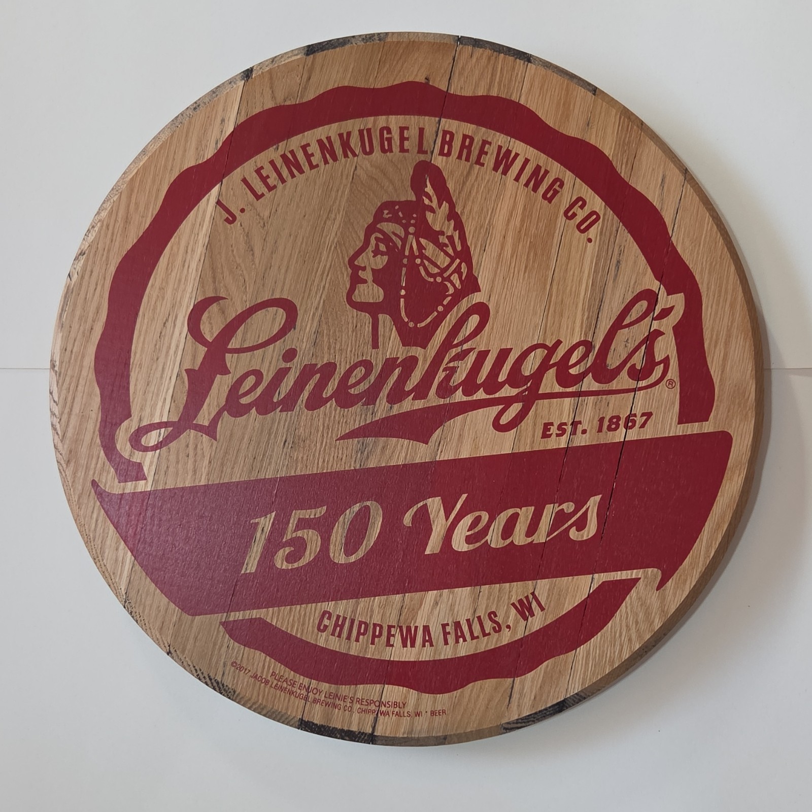 Leinenkugel's 150 Years Wooden Beer Sign Chippewa Falls WI Breweriana NEW Leinenkugel's 150 Years Wooden Beer Sign Chippewa Falls WI Breweriana NEW