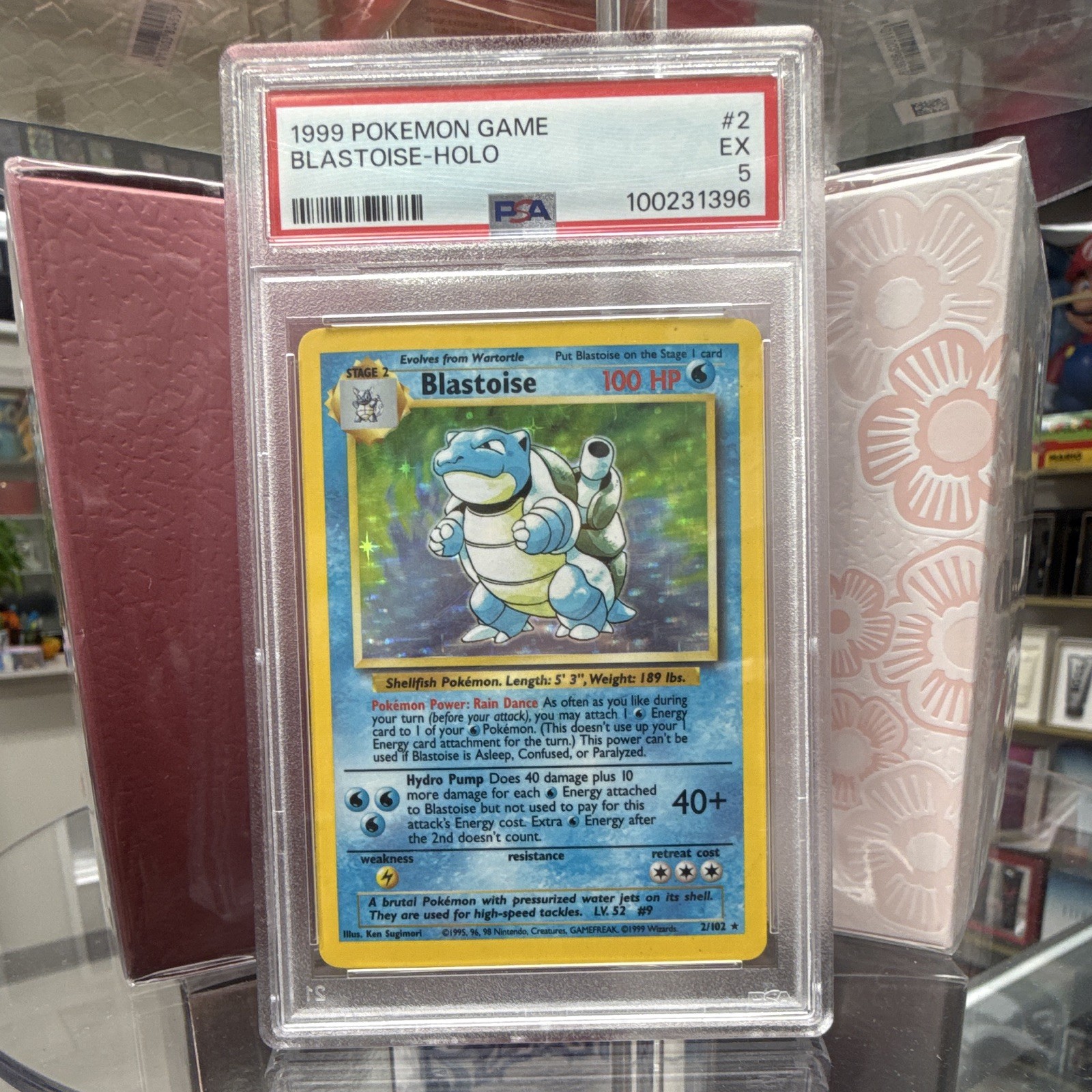 Nintendo 1999 Pokemon Game Blastoise Holo 2/102 PSA 5 Cert 100231396