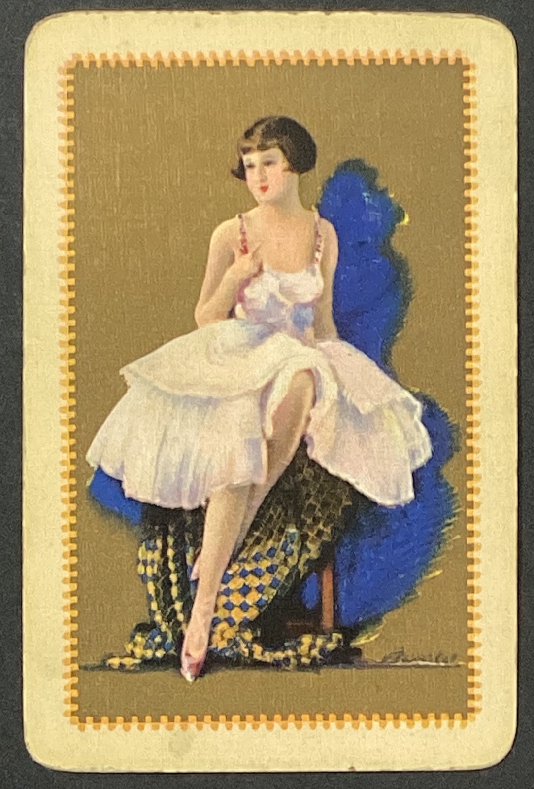 Pretty Lady by Barribal Vintage Single Swap Playing Card