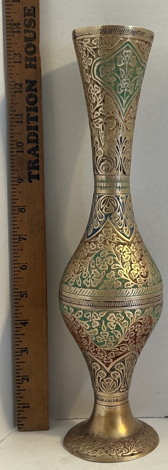 Rare Antique Vintage Vase Brass Ornate Design Vintage Vase  Antique (B-U)