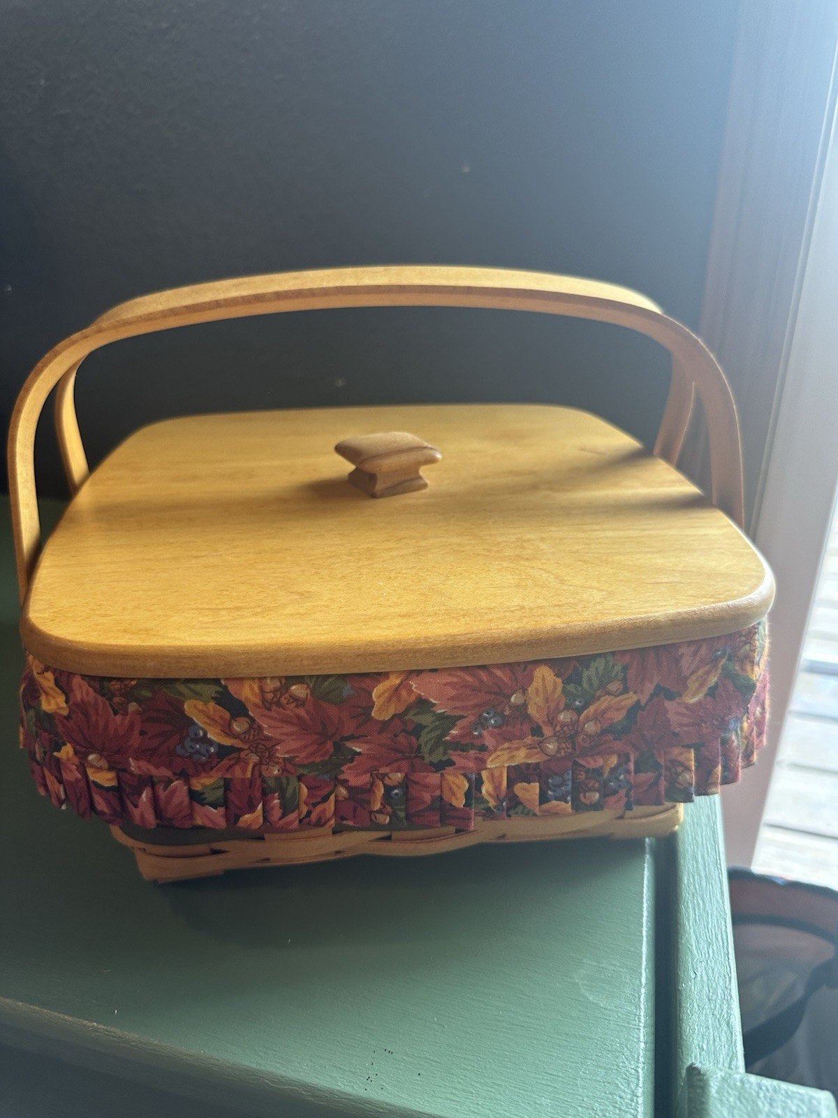 Longaberger Shades of Autumn Bountiful Harvest Basket Set w/Lid, Beautiful EUC