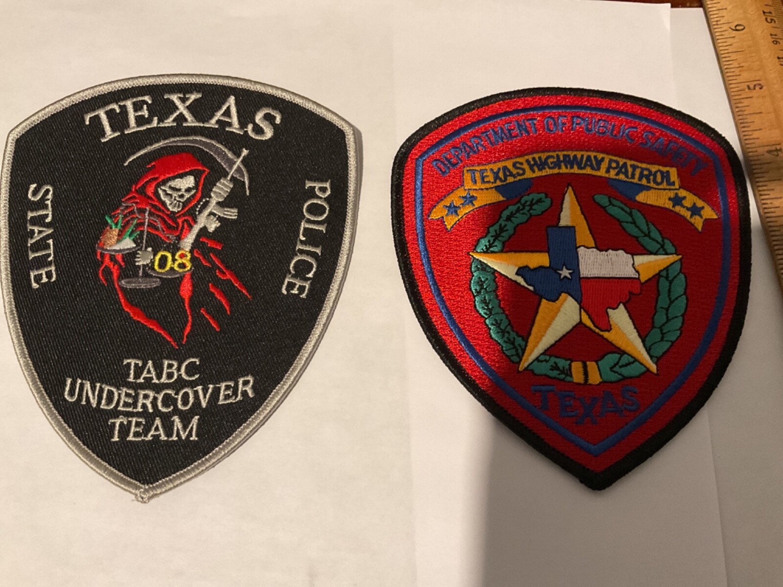 Texas Highway Patrol full size collectible patches 2 pieces Texas Highway Patrol full size collectible patches 2 pieces