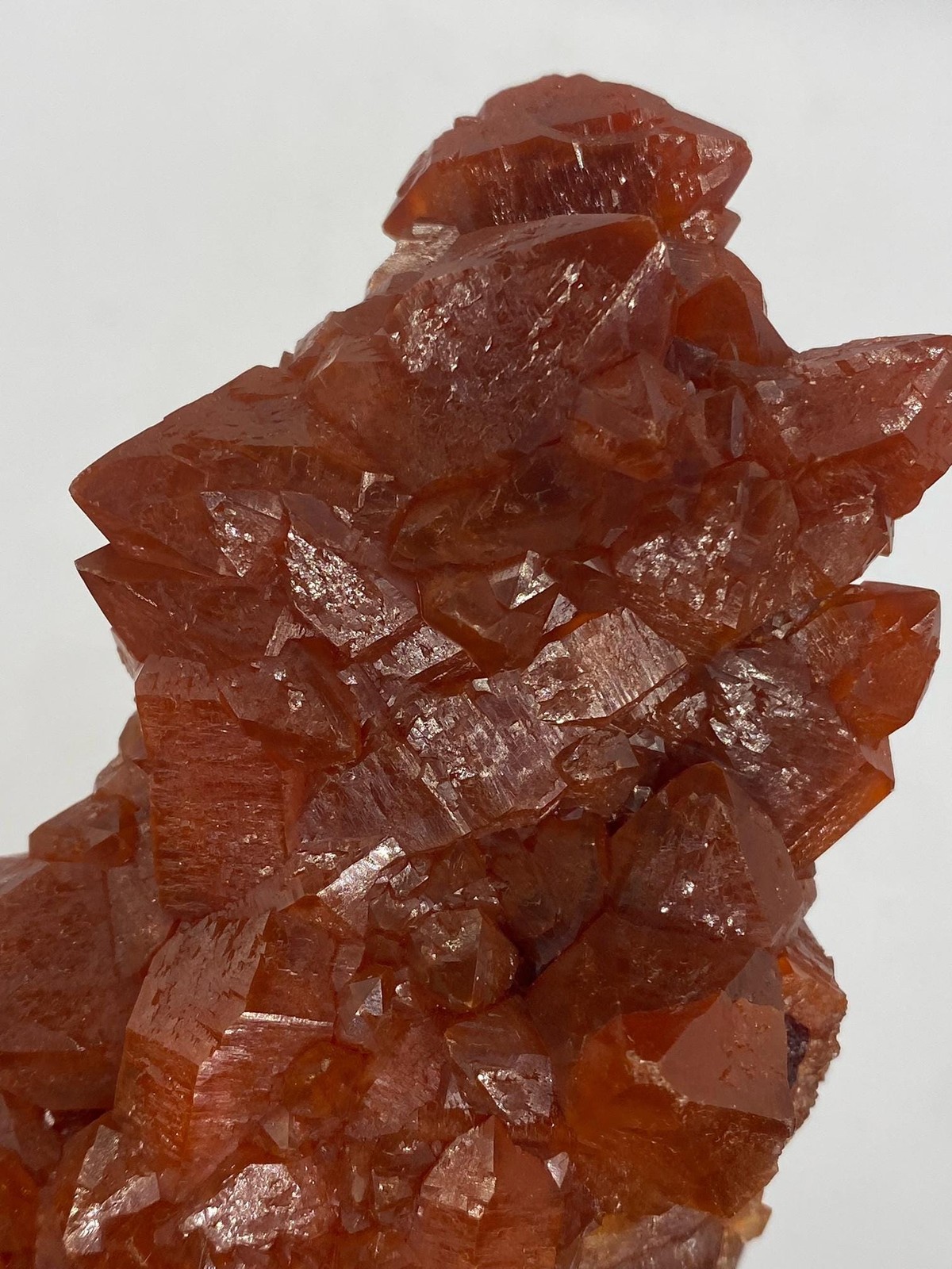 Red Hematite Quartz Cluster with DT Crystal