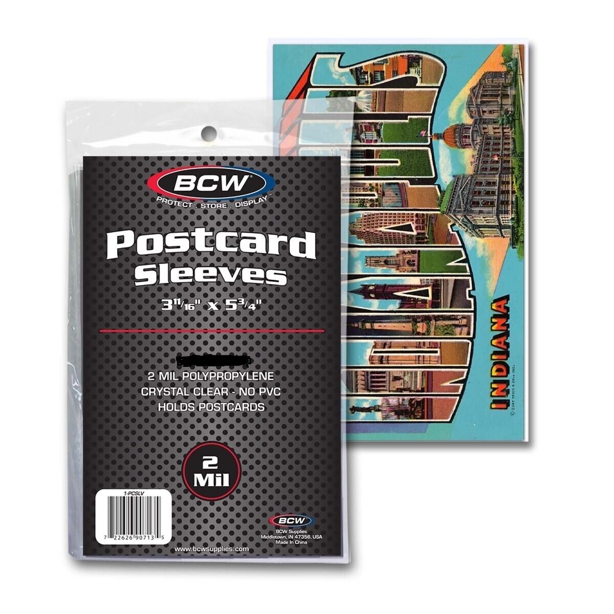 NEW 25 PK BCW Postcard /  Picture Poly Soft Sleeves Holders
