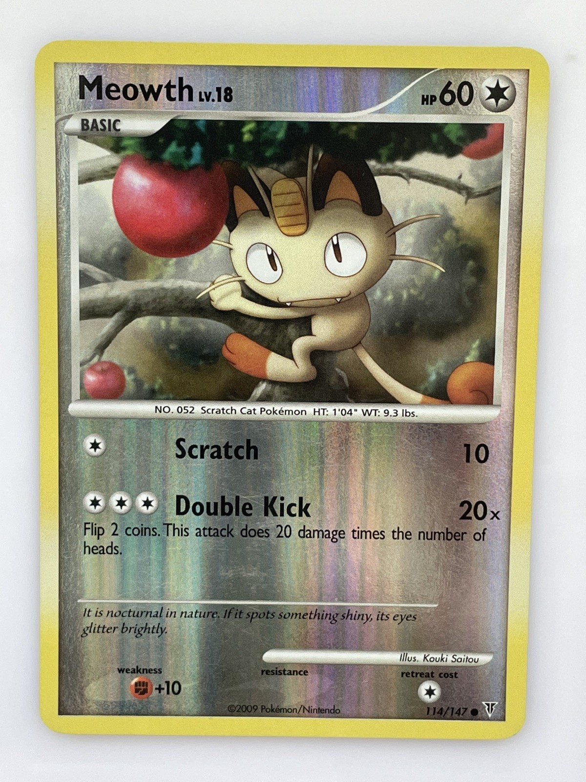 Meowth 114/147 Supreme Victors Reverse Holo Moderately Played (3) Nintendo 2009