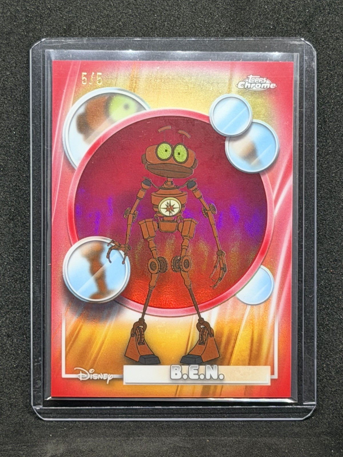 2026 Topps chrome Disney B.E.N 5/5 Red Refractor Card #64