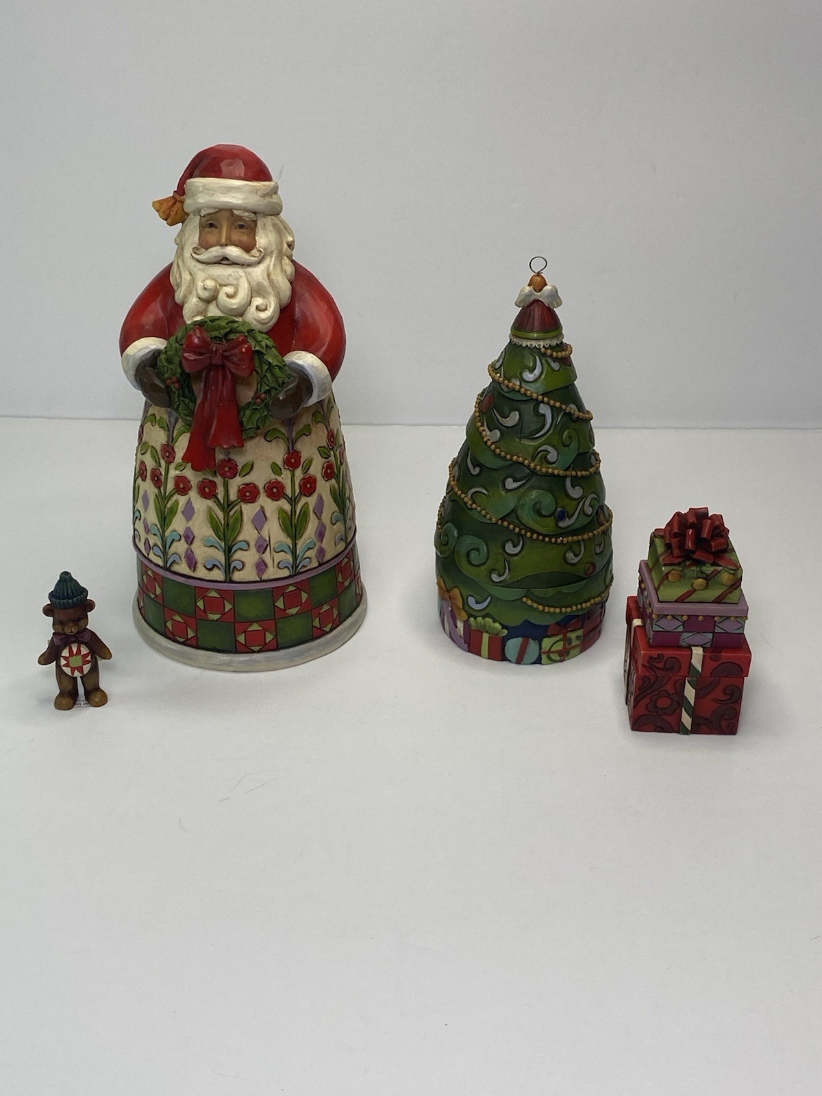 Jim Shore Heartwood Creek Enesco Set of 4 Christmas Netsing Boxes 2010 #4017625