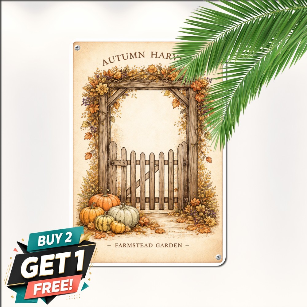 Seasonal Holiday Festive Room Wall Hanging Plaque Metal Tin Sign 8x12 Home Art