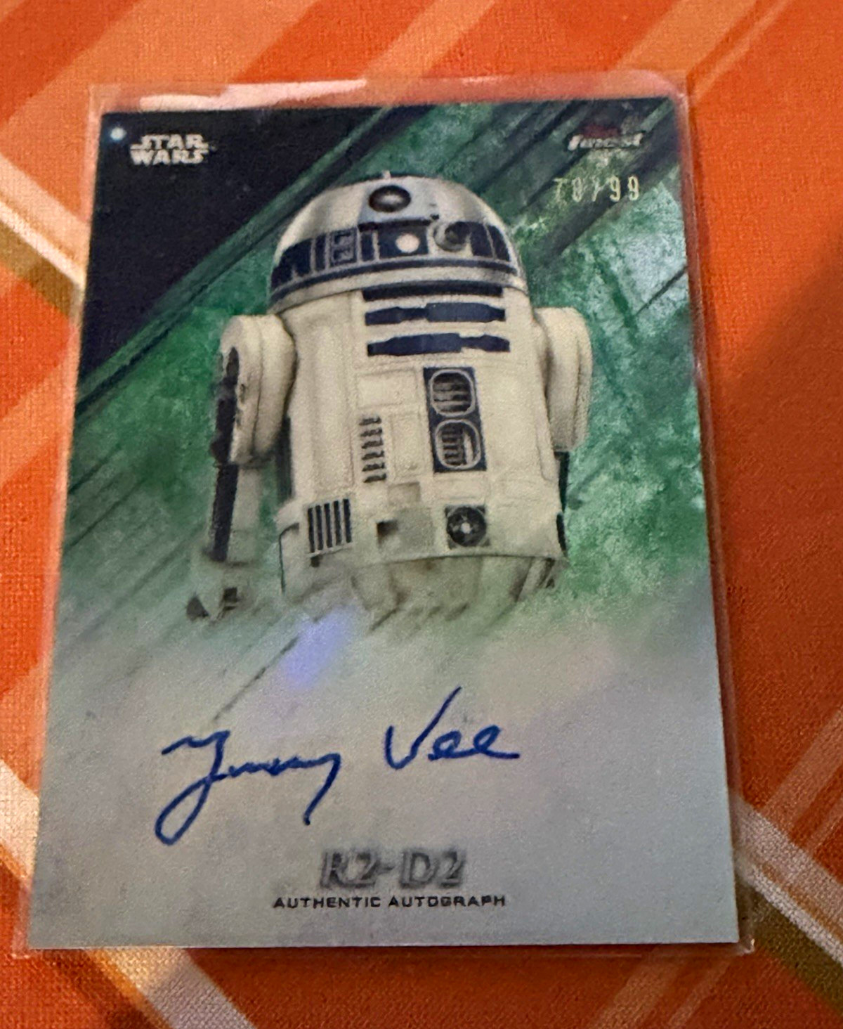 2017 Topps Star Wars R2-D2 Authentic Autograph A-R2D2 Hard Signed /99