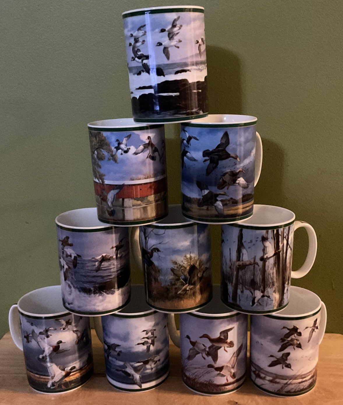 Vintage Danbury Mint Ducks Of North America Collectors Mugs, Set Of 10,