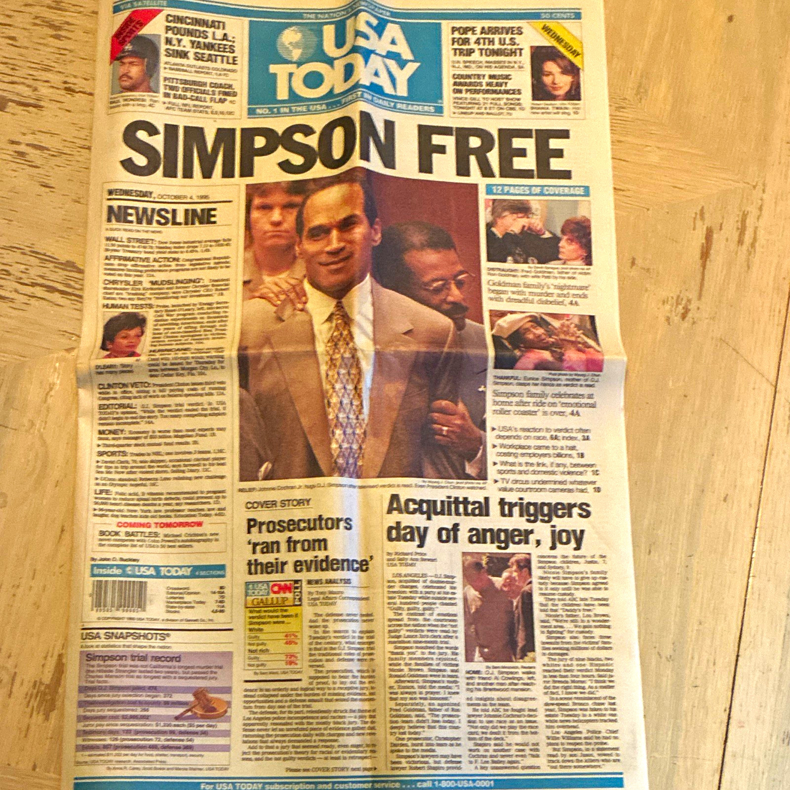 USA Today Wed Oct 4, 1995 \