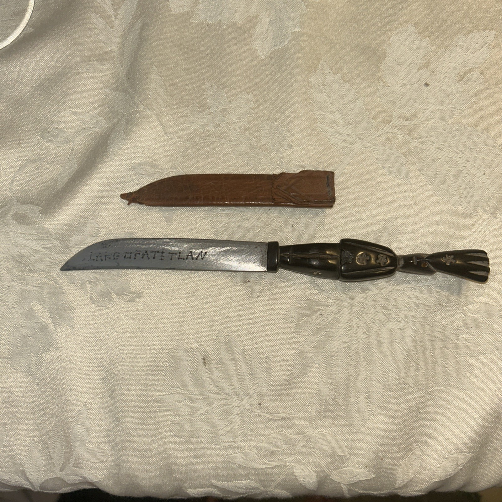 Rare 1960s Lake Of Atitlan Boot Knife Bovine Horn Carved God Maximon 6 Stars Rare 1960s Lake Of Atitlan Boot Knife Bovine Horn Carved God Maximon 6 Stars