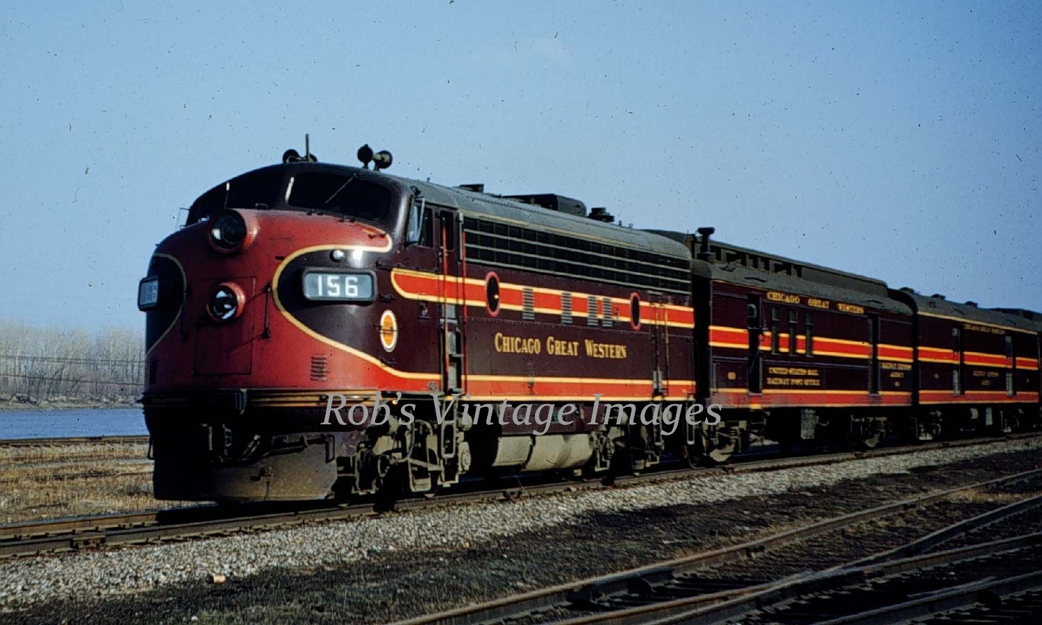 Train Phot  Chicago Great Western CGW Mill City Limited CNW Railroad 8.5x11
